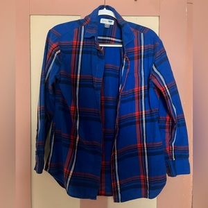 Blue old navy flannel